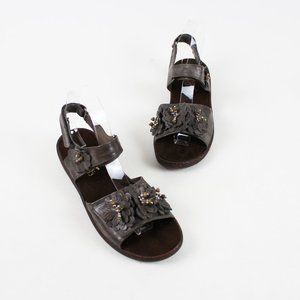 Rieker Olive Green Floral Sandals